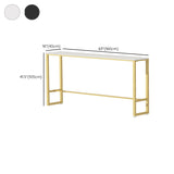 Metal Base Bar Table Rectangular Stone Top Bistro Pub Table with Gold Base Clearhalo 'Bar Furniture' 'Bar Tables' 'bar_tables' 'furn' 'furn_bar_tables' 'Furniture' 'Kitchen & Dining Furniture' 6247956