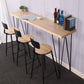 Wood Top Table Industrial Style Bistro Pub Table with 4 Legs 63"L x 15.7"W x 41.3"H Without Chairs Clearhalo 'Bar Furniture' 'Bar Tables' 'bar_tables' 'furn' 'furn_bar_tables' 'Furniture' 'Kitchen & Dining Furniture' 6247959