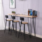 Wood Top Table Industrial Style Bistro Pub Table with 4 Legs 70.9"L x 15.7"W x 41.3"H Without Chairs Clearhalo 'Bar Furniture' 'Bar Tables' 'bar_tables' 'furn' 'furn_bar_tables' 'Furniture' 'Kitchen & Dining Furniture' 6247960