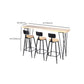 Wood Top Table Industrial Style Bistro Pub Table with 4 Legs Clearhalo 'Bar Furniture' 'Bar Tables' 'bar_tables' 'furn' 'furn_bar_tables' 'Furniture' 'Kitchen & Dining Furniture' 6247970