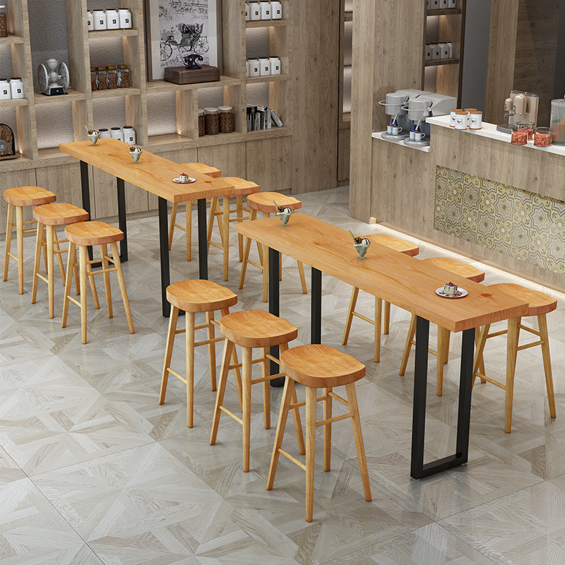 Industrial Rectangle Bar Counter Table Wood Bar Counter Table for Restaurant Clearhalo 'Bar Furniture' 'Bar Tables' 'bar_tables' 'furn' 'furn_bar_tables' 'Furniture' 'Kitchen & Dining Furniture' 6247974