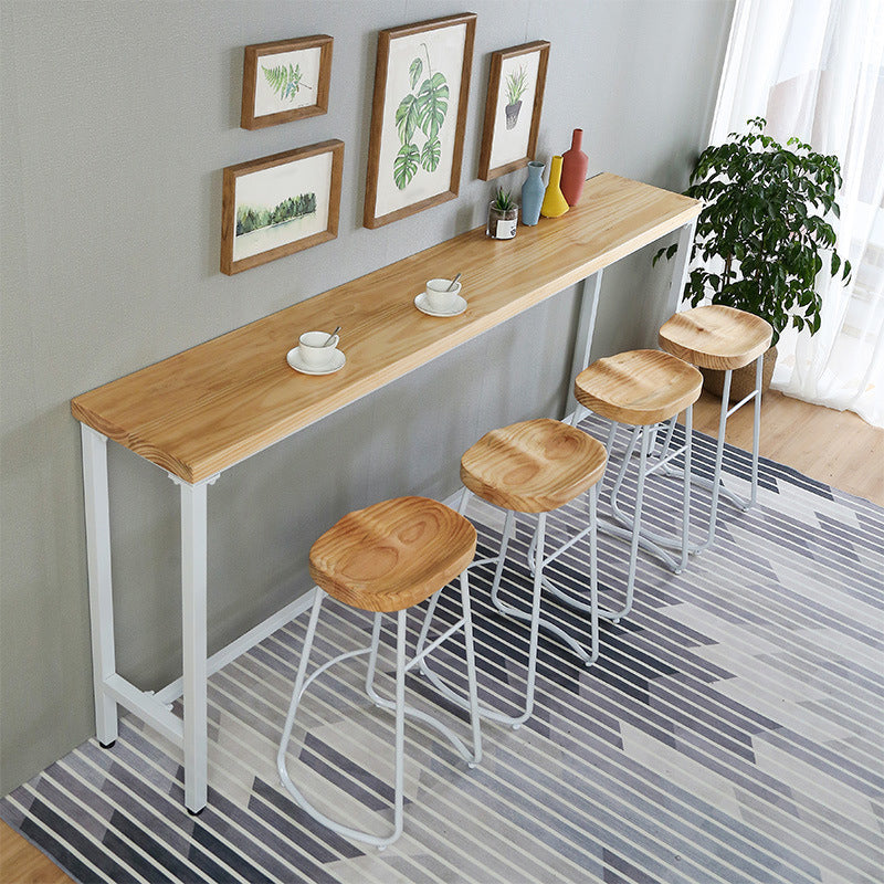 Modern Rectangle Bar Counter Table Wood Bar Counter Table for Restaurant 63"L x 15.7"W x 41.3"H Without Chairs Clearhalo 'Bar Furniture' 'Bar Tables' 'bar_tables' 'furn' 'furn_bar_tables' 'Furniture' 'Kitchen & Dining Furniture' 6247986