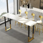 Modern Rectangle Bar Counter Table Wood Bar Counter Table with Metal Legs 70.9"L x 15.7"W x 41.3"H White Without Chairs Clearhalo 'Bar Furniture' 'Bar Tables' 'bar_tables' 'furn' 'furn_bar_tables' 'Furniture' 'Kitchen & Dining Furniture' 6248002