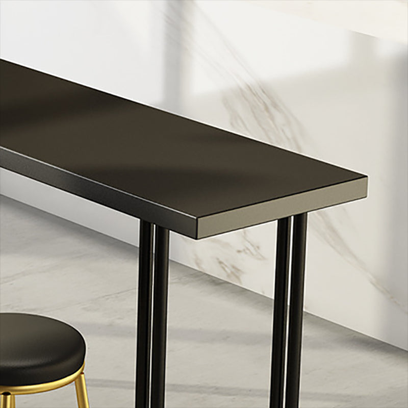 Modern Rectangle Bar Counter Table Wood Bar Counter Table with Metal Legs Clearhalo 'Bar Furniture' 'Bar Tables' 'bar_tables' 'furn' 'furn_bar_tables' 'Furniture' 'Kitchen & Dining Furniture' 6248005