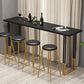Modern Rectangle Bar Counter Table Wood Bar Counter Table with Metal Legs Clearhalo 'Bar Furniture' 'Bar Tables' 'bar_tables' 'furn' 'furn_bar_tables' 'Furniture' 'Kitchen & Dining Furniture' 6248007