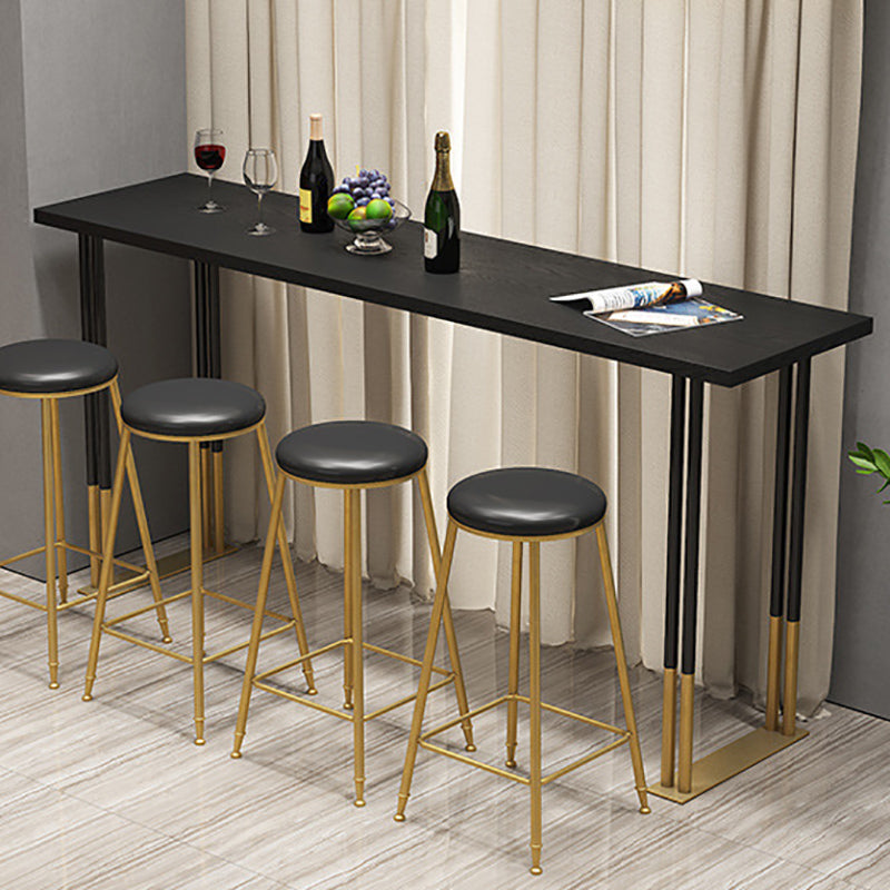 Modern Rectangle Bar Counter Table Wood Bar Counter Table with Metal Legs Clearhalo 'Bar Furniture' 'Bar Tables' 'bar_tables' 'furn' 'furn_bar_tables' 'Furniture' 'Kitchen & Dining Furniture' 6248007