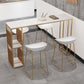 Glamour-Barthekentisch aus Kunstmarmor. Rechteckiger Barthekentisch mit Metallbeinen