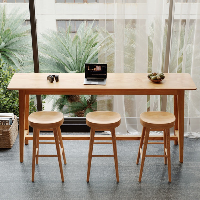 Modern Style Wood Bar Counter Table Rectangle Bar Counter Table for Home 63"L x 17.7"W x 41.3"H Without Chairs Clearhalo 'Bar Furniture' 'Bar Tables' 'bar_tables' 'furn' 'furn_bar_tables' 'Furniture' 'Kitchen & Dining Furniture' 6248052