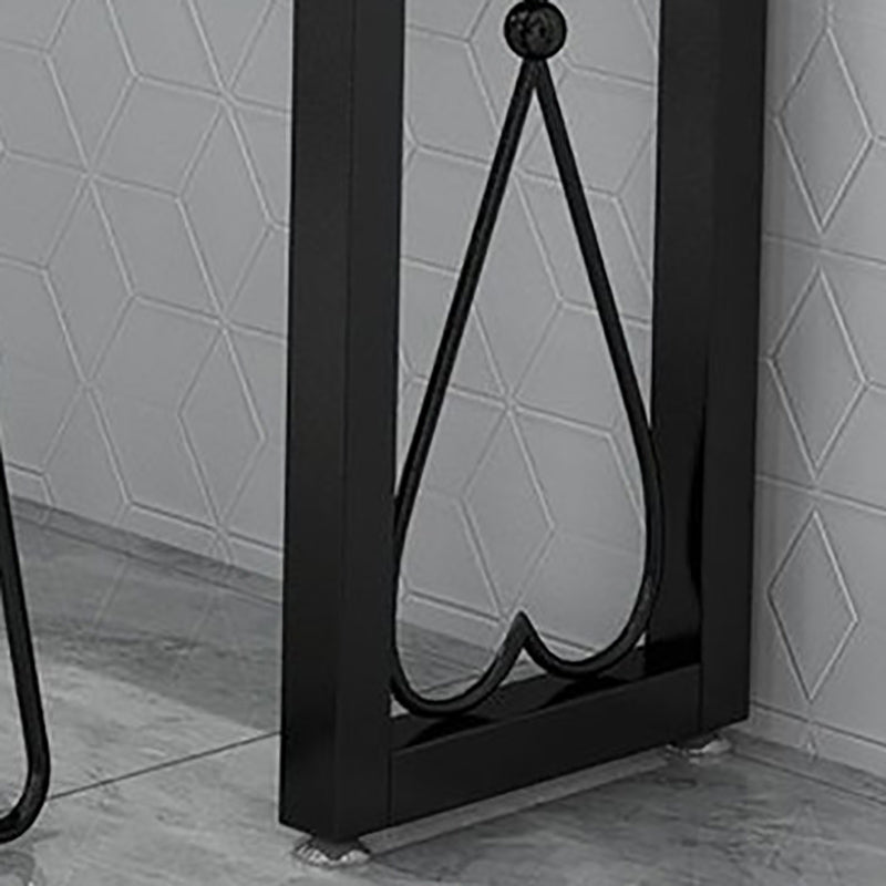 Glam Style Bar-height Table Metal Base Bistro Pub Table with Double Pedestal Clearhalo 'Bar Furniture' 'Bar Tables' 'bar_tables' 'furn' 'furn_bar_tables' 'Furniture' 'Kitchen & Dining Furniture' 6248068