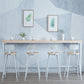 Modern Style Bar-height Table Wood Top Height Bistro Pub Table 86.6"L x 15.7"W x 41.3"H White Without Chairs Clearhalo 'Bar Furniture' 'Bar Tables' 'bar_tables' 'furn' 'furn_bar_tables' 'Furniture' 'Kitchen & Dining Furniture' 6248077