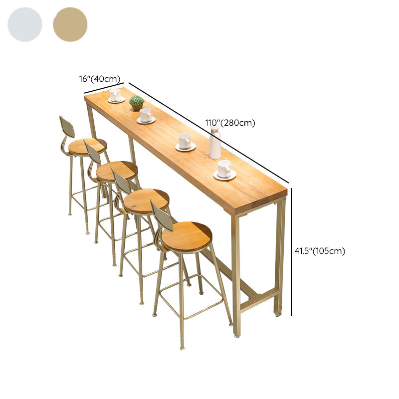 Modern Style Bar-height Table Wood Top Height Bistro Pub Table Clearhalo 'Bar Furniture' 'Bar Tables' 'bar_tables' 'furn' 'furn_bar_tables' 'Furniture' 'Kitchen & Dining Furniture' 6248082