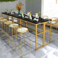 Glam Style Faux Marble Bar Counter Table Rectangle Bar Counter Table for Kitchen Clearhalo 'Bar Furniture' 'Bar Tables' 'bar_tables' 'furn' 'furn_bar_tables' 'Furniture' 'Kitchen & Dining Furniture' 6248091