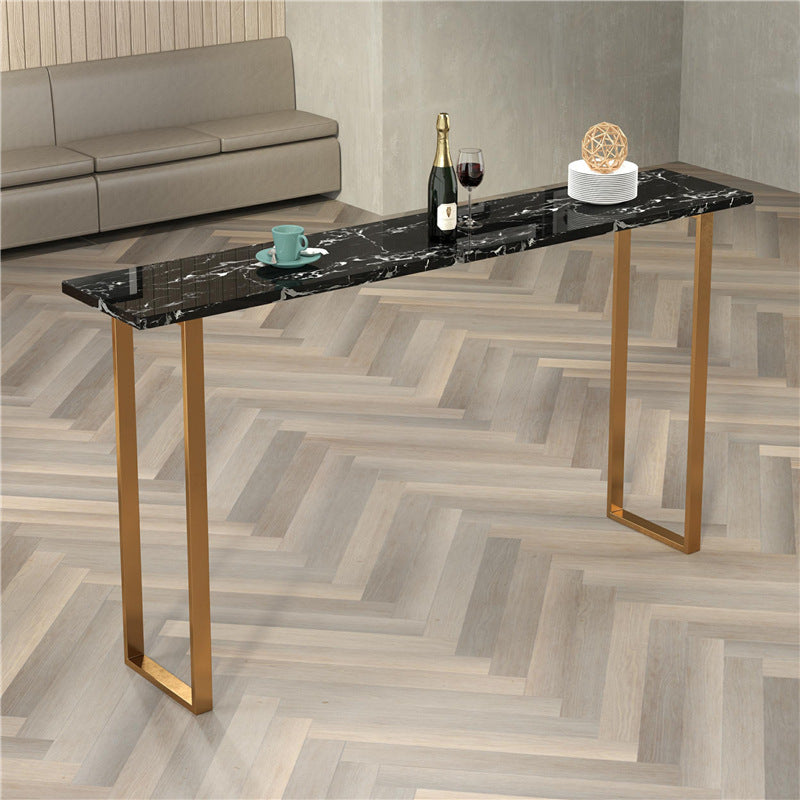 Table de comptoir de bar en faux marbre Glam Table de comptoir de bar rectangulaire pour la cuisine