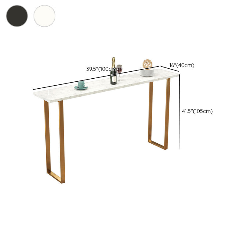 Table de comptoir de bar en faux marbre Glam Table de comptoir de bar rectangulaire pour la cuisine