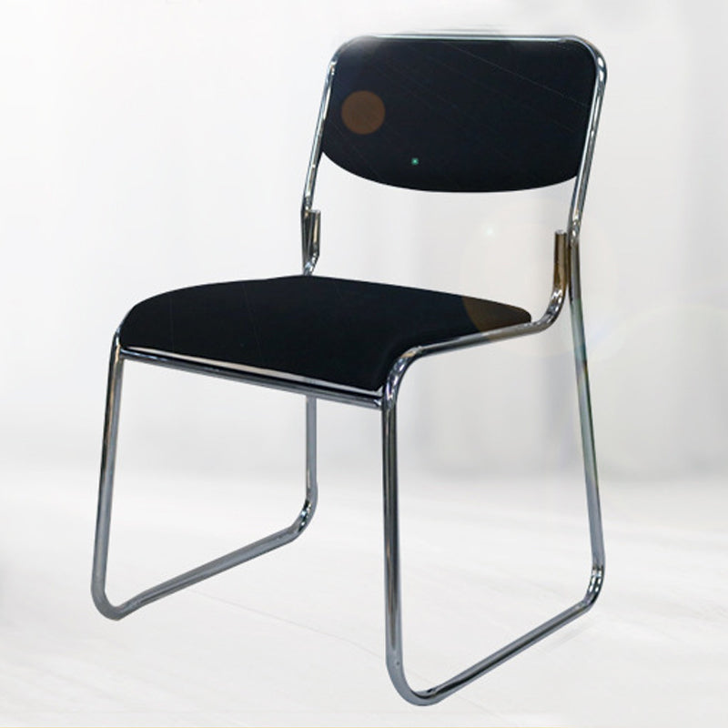 20" Wide Contemporary Desk Chair Black Armless Leather Office Chair Clearhalo 'furn' 'furn_office_chair' 'Furniture' 'Office Chairs' 'Office Furniture' 'office_chair' 6248160