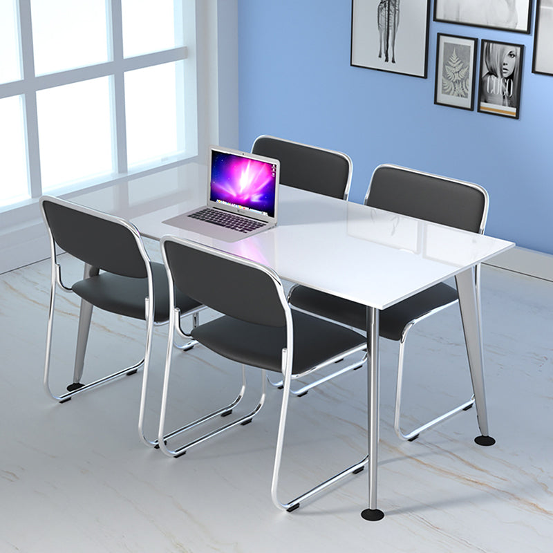 20" Wide Contemporary Desk Chair Black Armless Leather Office Chair Clearhalo 'furn' 'furn_office_chair' 'Furniture' 'Office Chairs' 'Office Furniture' 'office_chair' 6248163