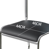 20" Wide Contemporary Desk Chair Black Armless Leather Office Chair Clearhalo 'furn' 'furn_office_chair' 'Furniture' 'Office Chairs' 'Office Furniture' 'office_chair' 6248168