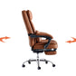 Silla de escritorio moderna Silla de cuero para computadora Silla con respaldo alto en marrón