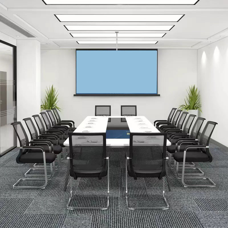 Mid Back Home Office Chair Chrome Frame Black Breathable Air Grid Chair Clearhalo 'furn' 'furn_office_chair' 'Furniture' 'Office Chairs' 'Office Furniture' 'office_chair' 6248235