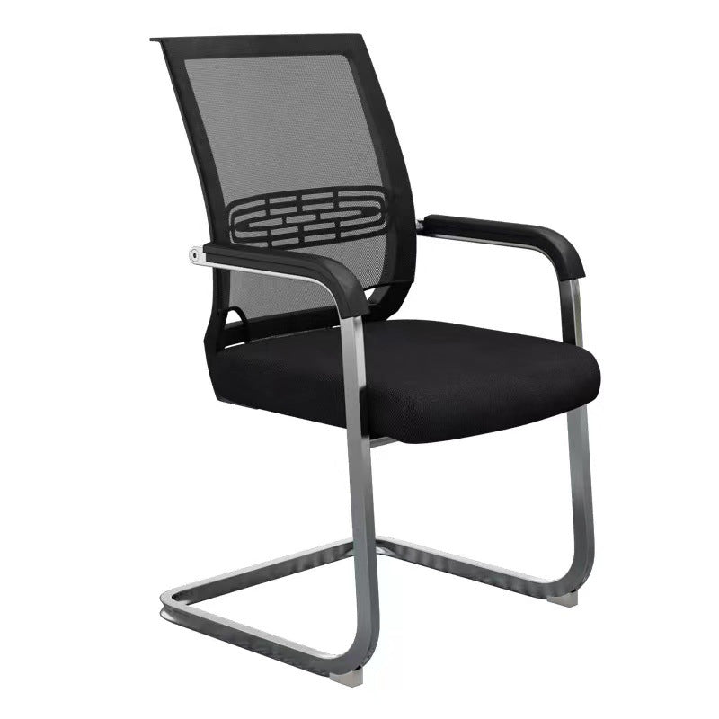 Mid Back Home Office Chair Chrome Frame Black Breathable Air Grid Chair Clearhalo 'furn' 'furn_office_chair' 'Furniture' 'Office Chairs' 'Office Furniture' 'office_chair' 6248236