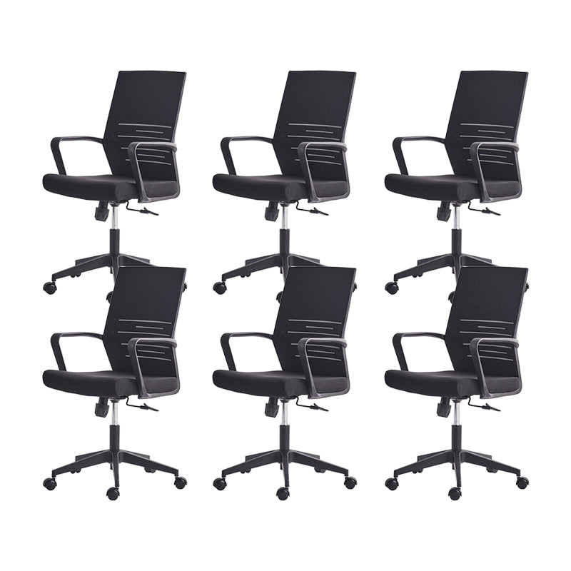 24"W Moderner Schreibtischstuhl, atmungsaktiver, schwarzer Air Grid-Bürostuhl
