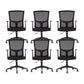 18" Wide Modern Desk Chair Breathable Air Grid Black Office Chair 6 Piece Set Casters Included Clearhalo 'furn' 'furn_office_chair' 'Furniture' 'Office Chairs' 'Office Furniture' 'office_chair' 6248268