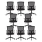 18" Wide Modern Desk Chair Breathable Air Grid Black Office Chair 8 Piece Set Casters Included Clearhalo 'furn' 'furn_office_chair' 'Furniture' 'Office Chairs' 'Office Furniture' 'office_chair' 6248269