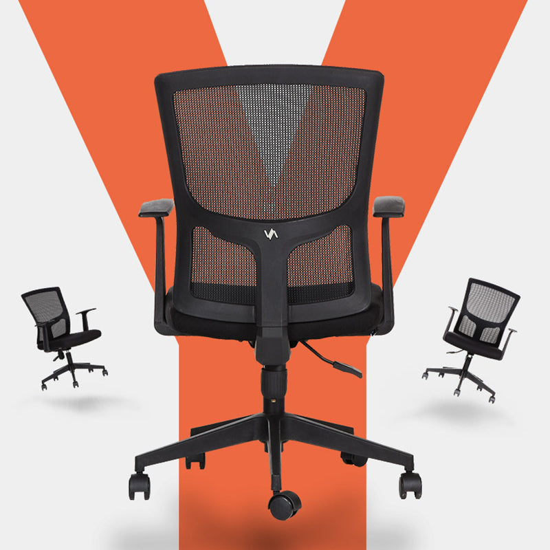 18" Wide Modern Desk Chair Breathable Air Grid Black Office Chair Clearhalo 'furn' 'furn_office_chair' 'Furniture' 'Office Chairs' 'Office Furniture' 'office_chair' 6248270