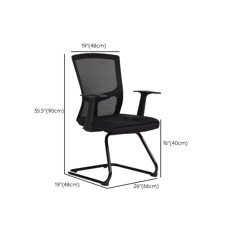 18" Wide Modern Desk Chair Breathable Air Grid Black Office Chair Clearhalo 'furn' 'furn_office_chair' 'Furniture' 'Office Chairs' 'Office Furniture' 'office_chair' 6248282