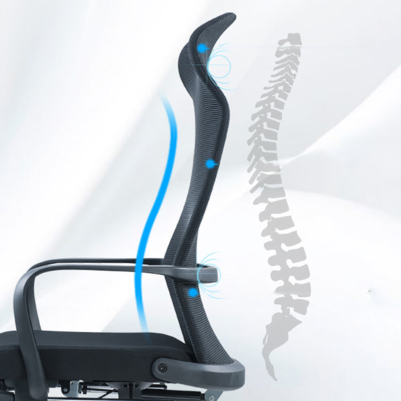 High Back Ergonomic Task Chair Modern Style Fixed Arms Desk Chair Clearhalo 'furn' 'furn_office_chair' 'Furniture' 'Office Chairs' 'Office Furniture' 'office_chair' 6248300