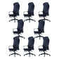 High Back Ergonomic Task Chair Modern Style Fixed Arms Desk Chair Black 8 Piece Set Clearhalo 'furn' 'furn_office_chair' 'Furniture' 'Office Chairs' 'Office Furniture' 'office_chair' 6248301