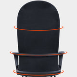 Sedia da task ergonomiche ad alta parte posteriore sedia da scrivania a bracci fissi moderni