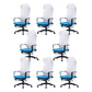 High Back Ergonomic Task Chair Modern Style Fixed Arms Desk Chair Blue 8 Piece Set Clearhalo 'furn' 'furn_office_chair' 'Furniture' 'Office Chairs' 'Office Furniture' 'office_chair' 6248310