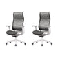 Modern High Back Swivel Chair Office Slide Desk Chair with Adjustable Arms Gray 2 Piece Set Clearhalo 'furn' 'furn_office_chair' 'Furniture' 'Office Chairs' 'Office Furniture' 'office_chair' 6248322