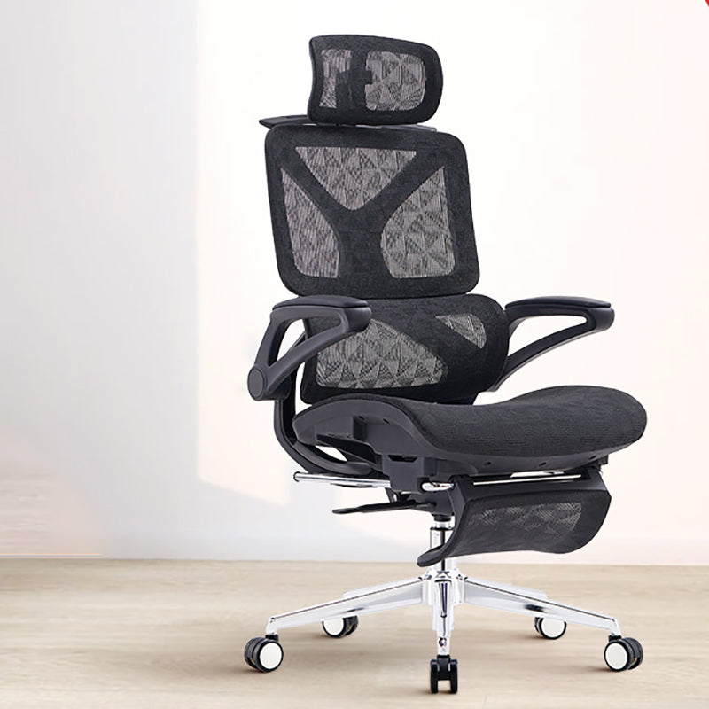 24"W Modern Desk Chair Breathable Air Grid Arms Included Office Chair Black 1 Piece Clearhalo 'furn' 'furn_office_chair' 'Furniture' 'Office Chairs' 'Office Furniture' 'office_chair' 6248368