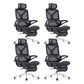 24"W Modern Desk Chair Breathable Air Grid Arms Included Office Chair Black 4 Piece Set Clearhalo 'furn' 'furn_office_chair' 'Furniture' 'Office Chairs' 'Office Furniture' 'office_chair' 6248370