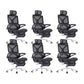 24"W Modern Desk Chair Breathable Air Grid Arms Included Office Chair Black 6 Piece Set Clearhalo 'furn' 'furn_office_chair' 'Furniture' 'Office Chairs' 'Office Furniture' 'office_chair' 6248372