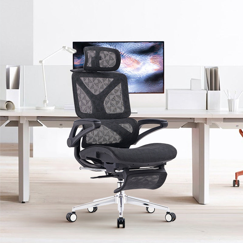 24"W Modern Desk Chair Breathable Air Grid Arms Included Office Chair Clearhalo 'furn' 'furn_office_chair' 'Furniture' 'Office Chairs' 'Office Furniture' 'office_chair' 6248373