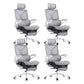 24"W Modern Desk Chair Breathable Air Grid Arms Included Office Chair Grey 4 Piece Set Clearhalo 'furn' 'furn_office_chair' 'Furniture' 'Office Chairs' 'Office Furniture' 'office_chair' 6248378