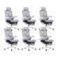 24"W Modern Desk Chair Breathable Air Grid Arms Included Office Chair Grey 6 Piece Set Clearhalo 'furn' 'furn_office_chair' 'Furniture' 'Office Chairs' 'Office Furniture' 'office_chair' 6248380