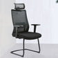 Modern Desk Chair Mesh Computer Chair Conference Chair No Wheel Matte Black 1 Piece Clearhalo 'furn' 'furn_office_chair' 'Furniture' 'Office Chairs' 'Office Furniture' 'office_chair' 6248406