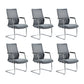 Modern Desk Chair Mesh Computer Chair Conference Chair No Wheel Grey 6 Piece Set Clearhalo 'furn' 'furn_office_chair' 'Furniture' 'Office Chairs' 'Office Furniture' 'office_chair' 6248412