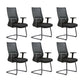 Modern Desk Chair Mesh Computer Chair Conference Chair No Wheel Black 6 Piece Set Clearhalo 'furn' 'furn_office_chair' 'Furniture' 'Office Chairs' 'Office Furniture' 'office_chair' 6248429