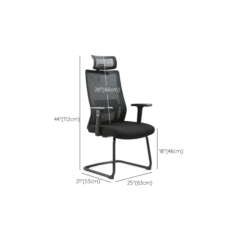 Modern Desk Chair Mesh Computer Chair Conference Chair No Wheel Clearhalo 'furn' 'furn_office_chair' 'Furniture' 'Office Chairs' 'Office Furniture' 'office_chair' 6248432