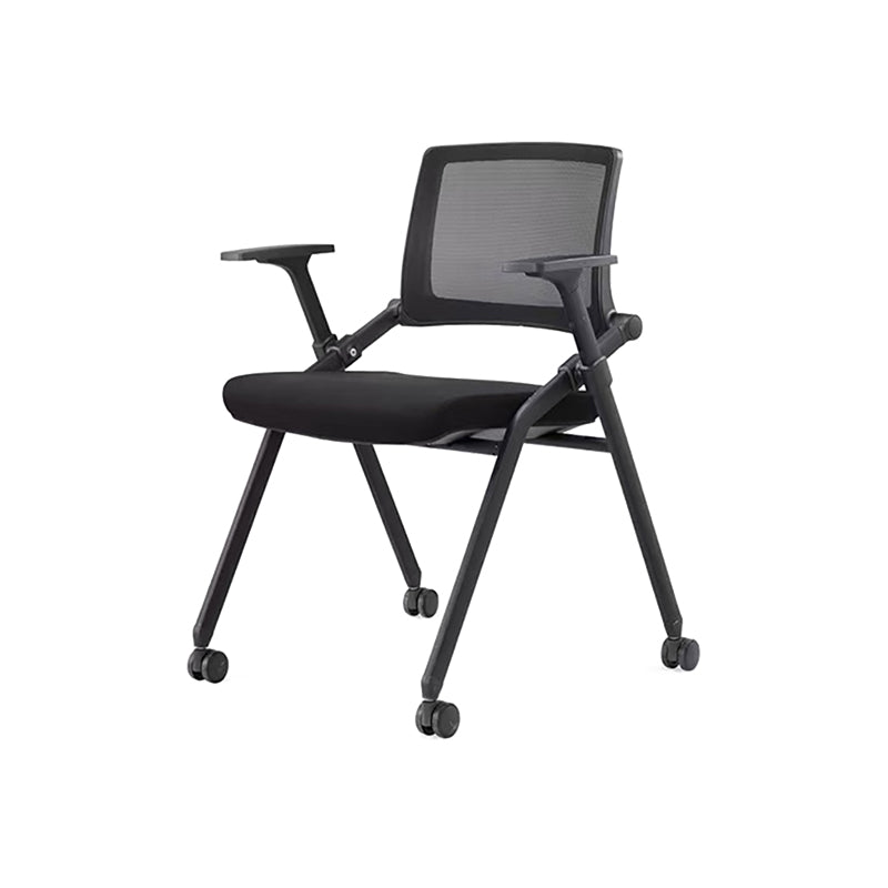 Contemporary Low Back Conference Chair Swivel Mesh Office Chair Black 1 Piece Clearhalo 'furn' 'furn_office_chair' 'Furniture' 'Office Chairs' 'Office Furniture' 'office_chair' 6248443