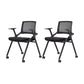 Contemporary Low Back Conference Chair Swivel Mesh Office Chair Black 2 Piece Set Clearhalo 'furn' 'furn_office_chair' 'Furniture' 'Office Chairs' 'Office Furniture' 'office_chair' 6248445