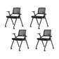 Contemporary Low Back Conference Chair Swivel Mesh Office Chair Black 4 Piece Set Clearhalo 'furn' 'furn_office_chair' 'Furniture' 'Office Chairs' 'Office Furniture' 'office_chair' 6248448