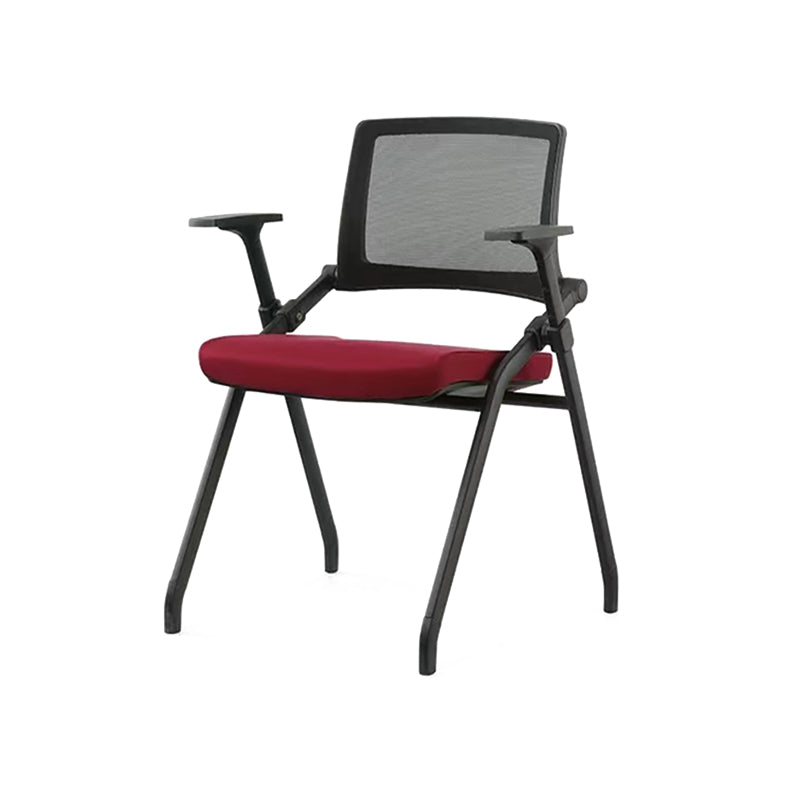 Contemporary Low Back Conference Chair Swivel Mesh Office Chair Red 1 Piece Clearhalo 'furn' 'furn_office_chair' 'Furniture' 'Office Chairs' 'Office Furniture' 'office_chair' 6248454