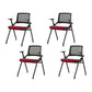 Contemporary Low Back Conference Chair Swivel Mesh Office Chair Red 4 Piece Set Clearhalo 'furn' 'furn_office_chair' 'Furniture' 'Office Chairs' 'Office Furniture' 'office_chair' 6248456