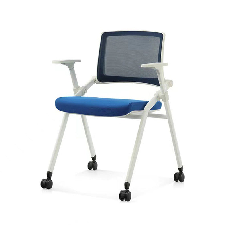 Contemporary Low Back Conference Chair Swivel Mesh Office Chair Blue 1 Piece Clearhalo 'furn' 'furn_office_chair' 'Furniture' 'Office Chairs' 'Office Furniture' 'office_chair' 6248459